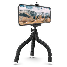 Phone Tripod with Flexible Legs, Adjustable Holder, 360 Rotation, Universal Phone and Camera Compatibility
