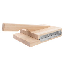 Wooden Dumpling Skin Mold and Dough Presser 10.75x8x5.7in Multiuse Tool for Uniform Wrappers