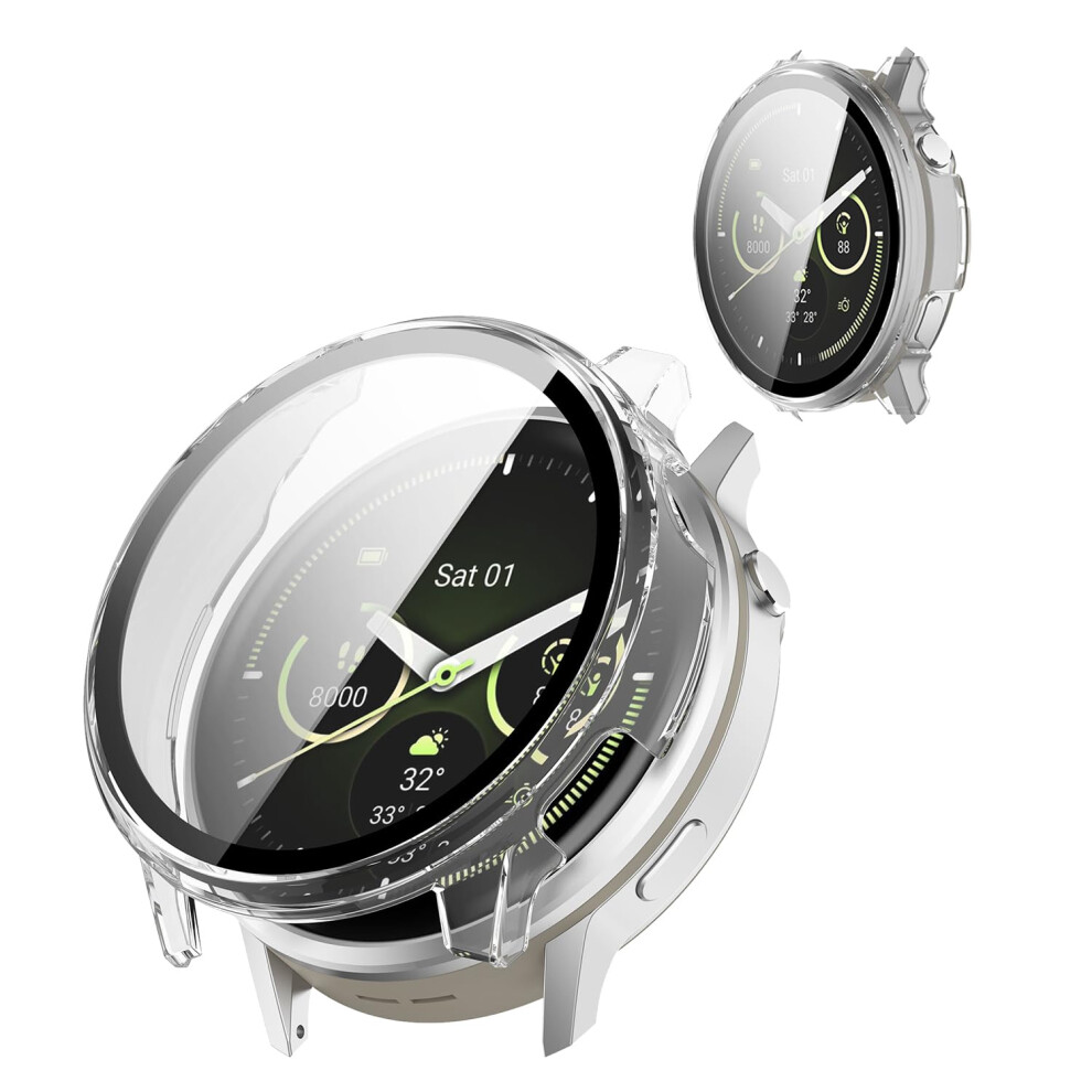 Case For Garmin Venu 4 45Mm With 9H Tempered Glass Screen Protector Shockproof Scratchresistant Cover Clear 9053599167723