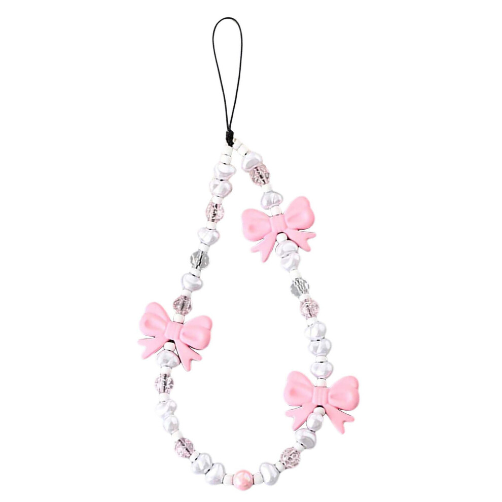 Butterfly Pearl Beaded Phone Charm With Elegant Pendant, Secure Wrist Strap And Bag Decoration 9070919974991