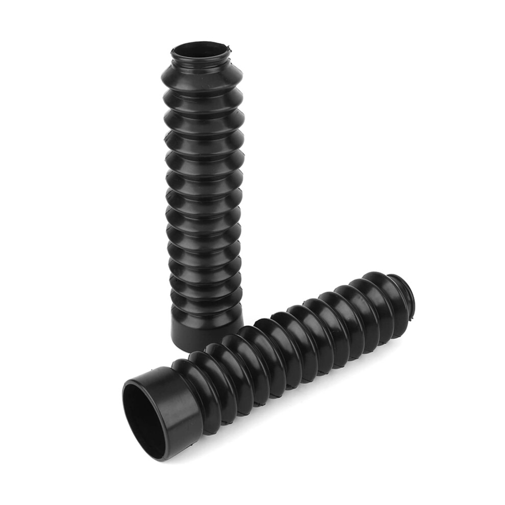 Universal Motorcycle Fork Boots With Pressure Relief Vent, Tearproof Rubber Shock Absorber Gaiters 9455672840842