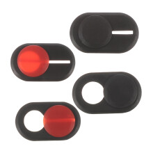 4pcs Webcam Cover Camera Privacy Protector for Laptop and Tablet, Sliding Ultra Thin Red