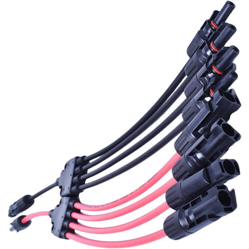 Solar Panel Connector MC4 Y Branch 10AWG Cable Adapter for Quick Solar Panel Expansion Outdoor 1