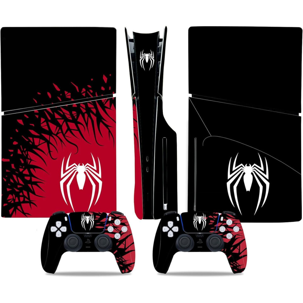 And Vinyl Console And Controller Skins Decals Scratchresistant Fit For Ps5 Slim Red/Black 9455672841689