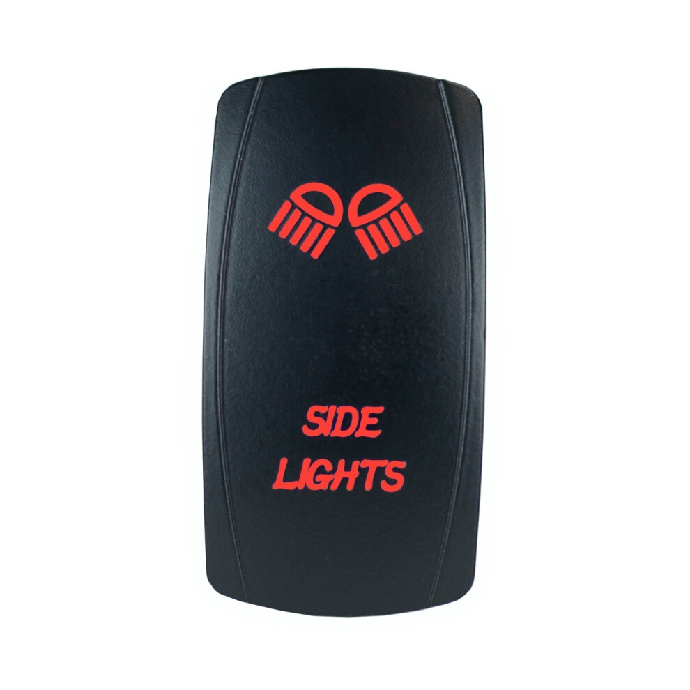 Led Rocker Switch 12V Waterproof With Bright Backlight For Cars Boats Trucks Red 9174973494744
