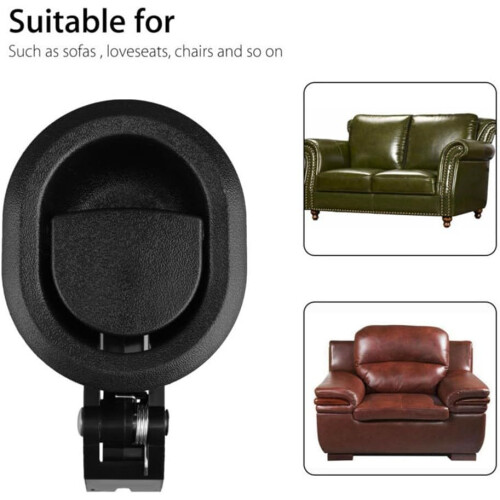 Recliner Pull Handle Replacement with Ergonomic Grip, Universal Sofa Chair Release Lever, Black Oval 2