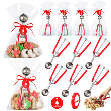 Cookie Scoop and Ice Cream Scoop Set Stainless Steel Spring Trigger Christmas Baking Gift
