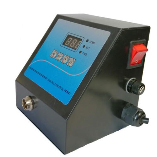 Heat Press Control Box 1400W with LED Display, Precise Temperature and Time Settings for TShirt Printing