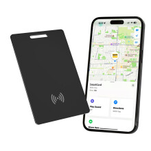 Ultra Slim Wallet Tracker Card Compatible with Apple Find My with Qi Charging and Worldwide Location Tracking