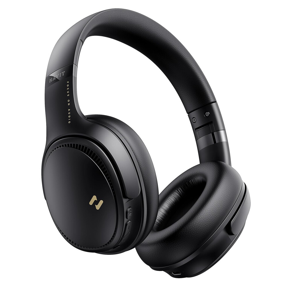 Wireless Noise Cancelling Headphones Over Ear With Mic, Bluetooth 5.3, 50H Battery, Foldable, Deep Bass 9455672842471