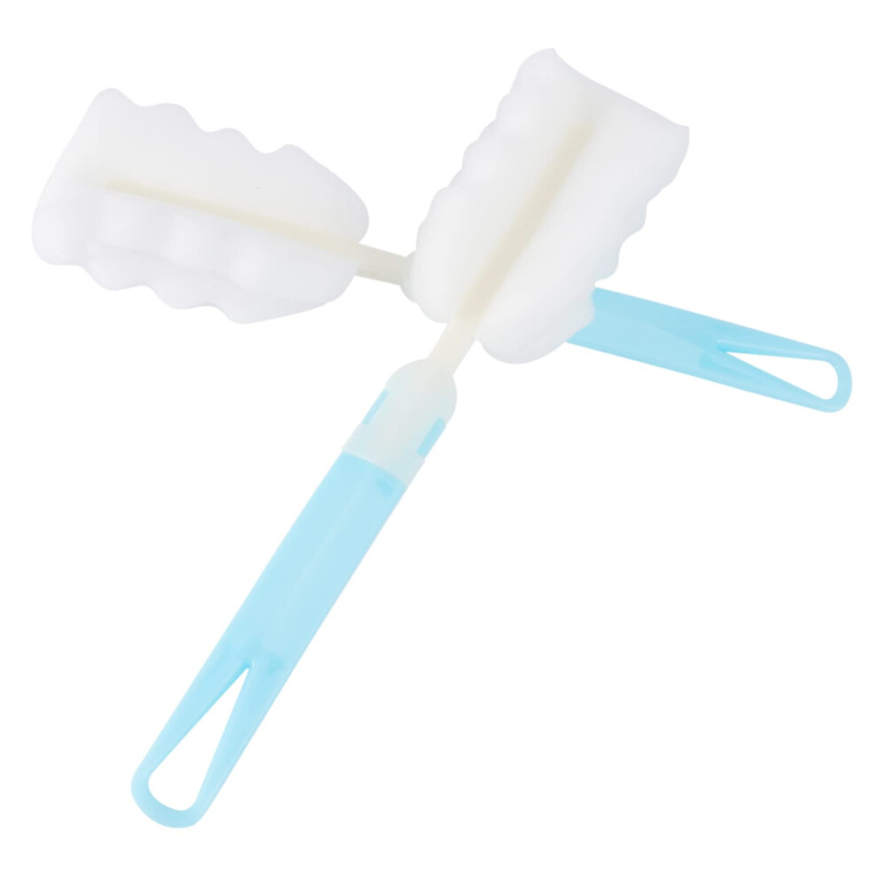 Baby Bottle Cleaning Brush with Sponge Head, Nipple Brush Set for Gentle Scratch Cleaning