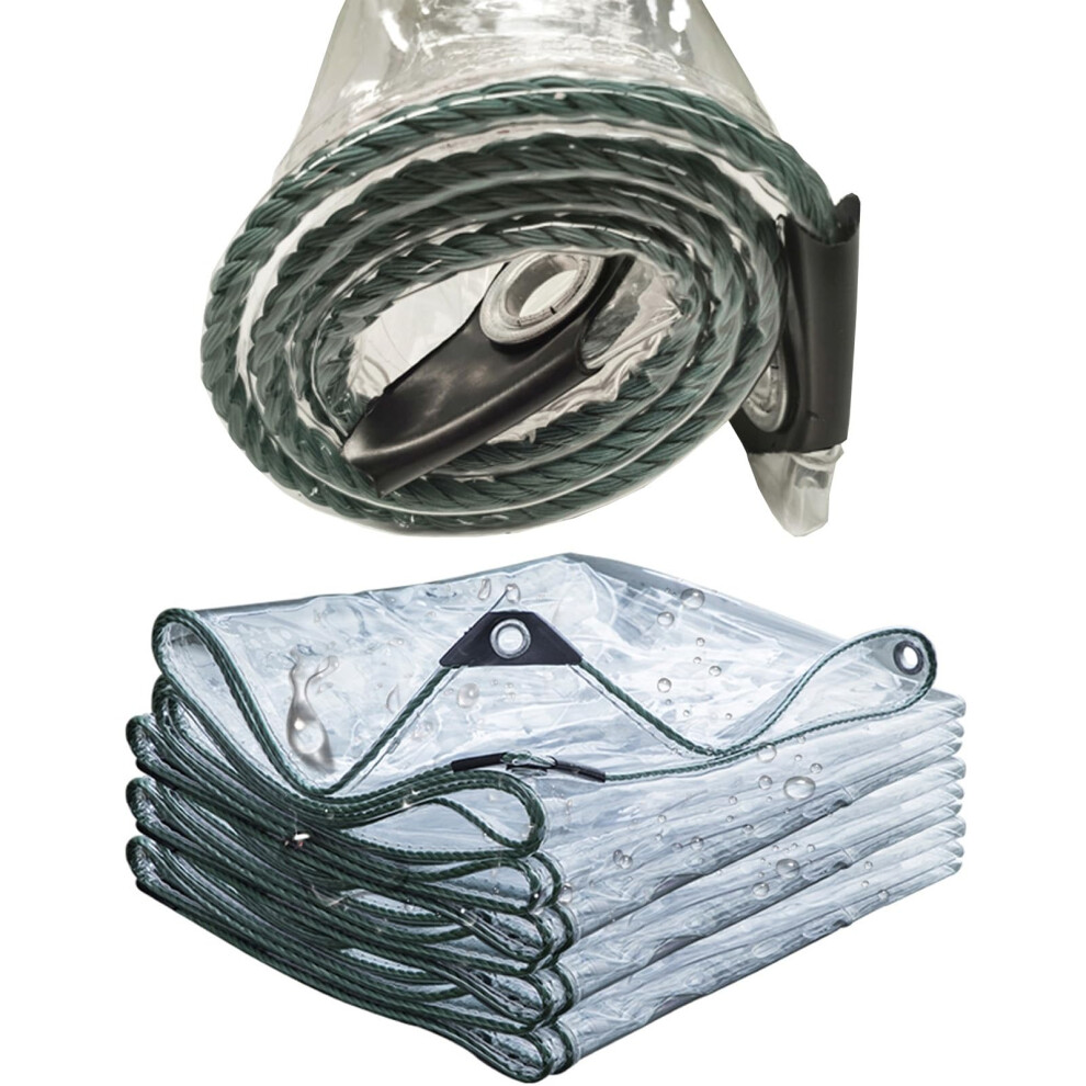 Clear Pvc Tarpaulin Waterproof Uv Protection Heavy Duty Transparent Tarp With Eyelets 1X4m 9070919951329