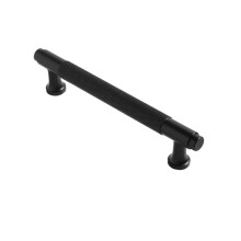 Black Aluminum Pocket Door Handle 162mm Cabinet Drawer Pull for Sliding Closet, Modern Ergonomic Grip