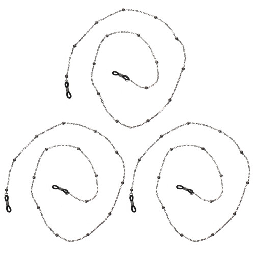 6Stk Brillen- Maskenkette Kupferperlen,