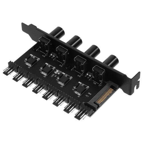 5 Computer Lüfter Hub Fan Controller Schwarz ABS 2