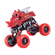 2Stk Plastik Dinosaurier Zugautos in Rot, Robust Und Ideal Für Kinder