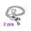 2Stk Flexible Brillenkette Silber Für Brillen 1