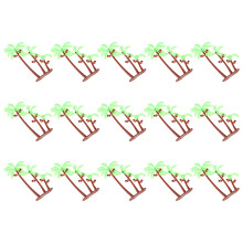 150Pcs Mini Coconut Tree Plastic Cake Decoration Green for Parties