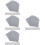 80Pièces Feutrine Manuelle Grise Polyvalente Pour Patchwork DIY 7