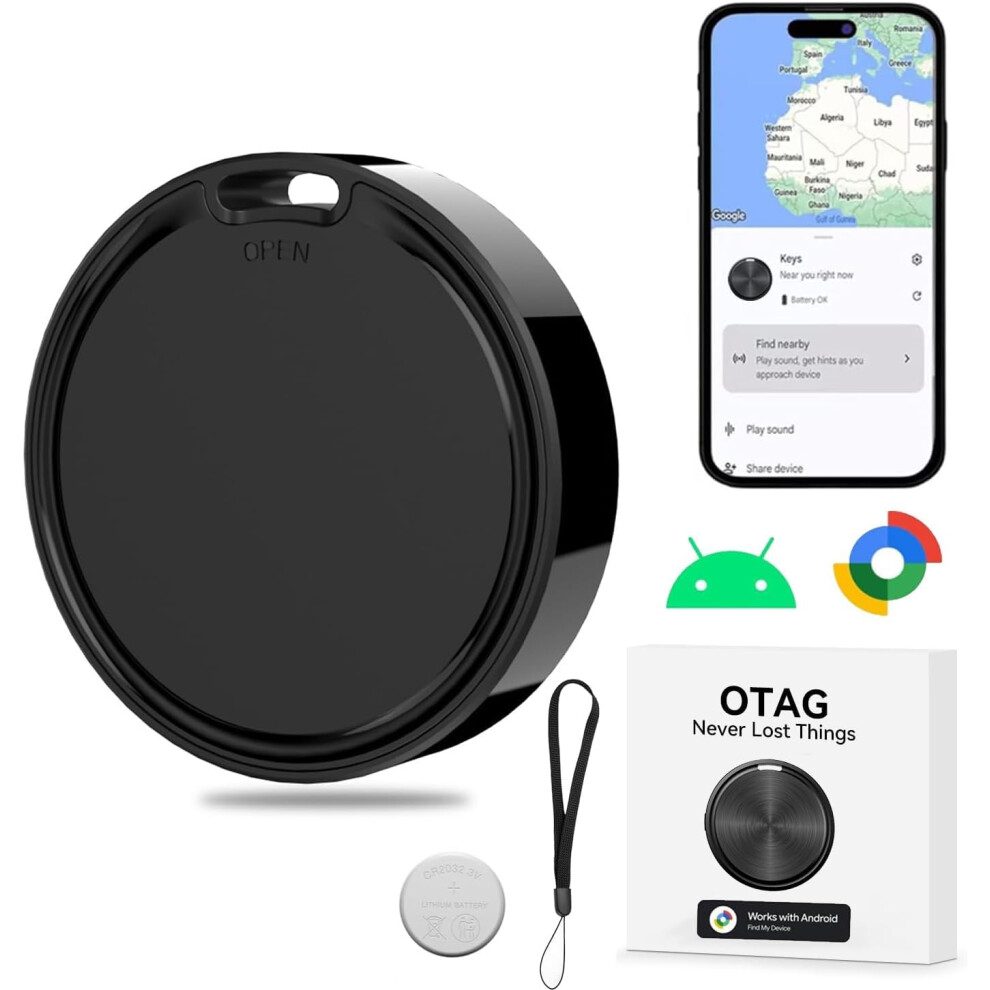 Bluetooth Tracker Key Finder With Replaceable Battery, Compatible With Google Find My Device Locator For Android, Luggage And Backpack 1 Pack 9053599170570