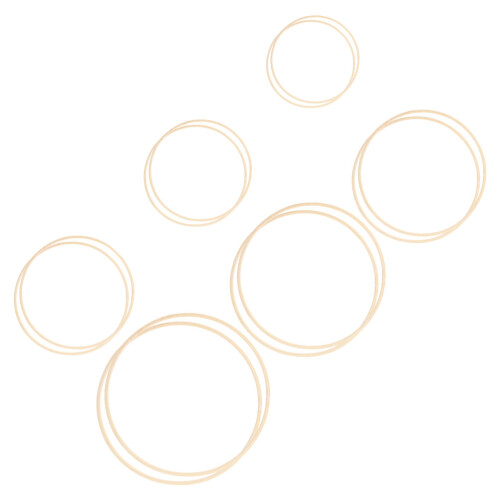 48Stk Bambusringe Blütenring Makramee Basteln Gold 2