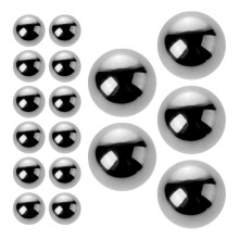100Stk Stahl Mischkugeln Silber Für Nagellack Farbe Pigment