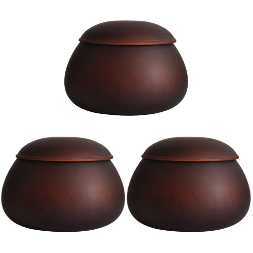 3Pièces Boîte De Stockage Échecs Bois Marron Usage 2