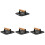 4Stk Burger Aus Aluminium Mit Holzgriff, , , Robust 4