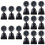 15Pièces Signal Noir Accessoires DIY Décor Maquette 10