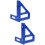 2Pièces Règle De Menuisier Aluminium Bleu Multi-Angles 45 90 Durable 8