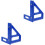 2Pièces Règle De Menuisier Aluminium Bleu Multi-Angles 45 90 Durable 4