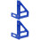 2Pièces Règle De Menuisier Aluminium Bleu Multi-Angles 45 90 Durable 6