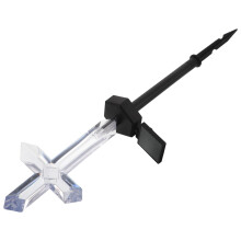 5Pcs Solar Cross Cemetery Lights Black Plastic Acrylic Waterproof LED