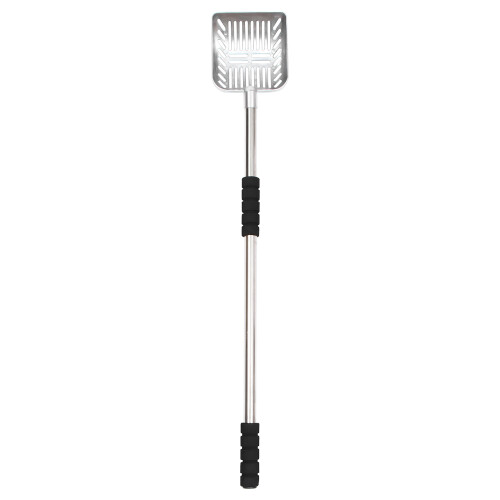 3Pcs Durable Metal Cat Litter Scoops Black Telescoping Handle for Pets
