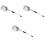 3Pcs Durable Metal Cat Litter Scoops Black Telescoping Handle for Pets 5
