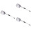 3Pcs Durable Metal Cat Litter Scoops Black Telescoping Handle for Pets 8