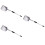 3Pcs Durable Metal Cat Litter Scoops Black Telescoping Handle for Pets 9