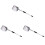 3Pcs Durable Metal Cat Litter Scoops Black Telescoping Handle for Pets 4