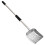 3Pcs Durable Metal Cat Litter Scoops Black Telescoping Handle for Pets 3