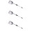 3Pcs Durable Metal Cat Litter Scoops Black Telescoping Handle for Pets 10