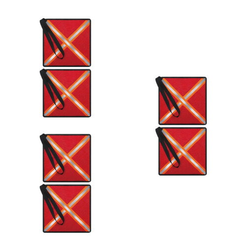 6Pièces Drapeaux Avertisseurs Réfléchissants Oxford Usage Voyage 2