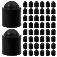 200Pcs Wear-Resistant Rubber Billiard Rod End Protectors Black Covers