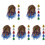 30Pièces Perruques Costume Parti Variées Unisexe Mode 2