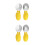 2Sets Durable Baby Feeding Tools Blue Silicone and Steel Fork Spoon 5