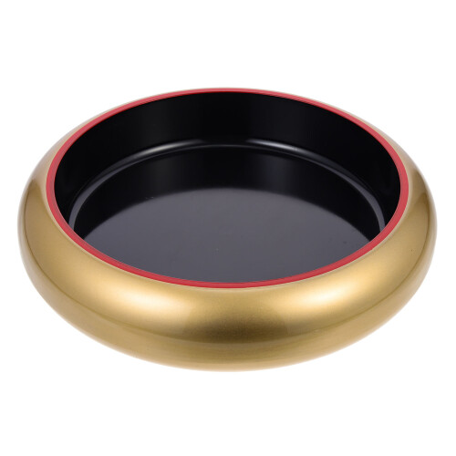 4Pcs Golden Round Sushi Plates Multi-Use Sashimi Dish for Home