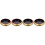 4Pcs Golden Round Sushi Plates Multi-Use Sashimi Dish for Home 4