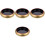 4Pcs Golden Round Sushi Plates Multi-Use Sashimi Dish for Home 3