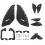 6Pièces Accessoires Protège-Guidon Noir Antivent 8