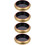 4Pcs Golden Round Sushi Plates Multi-Use Sashimi Dish for Home 7