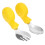 2Sets Durable Baby Feeding Tools Blue Silicone and Steel Fork Spoon 1